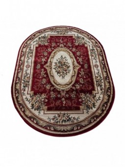 Dywan owalny Exclusive 04 N bordowy