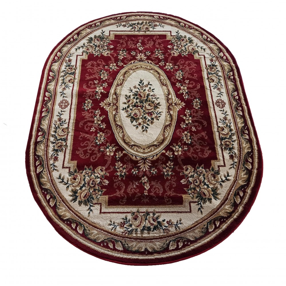 Dywan owalny Exclusive 04 N bordowy